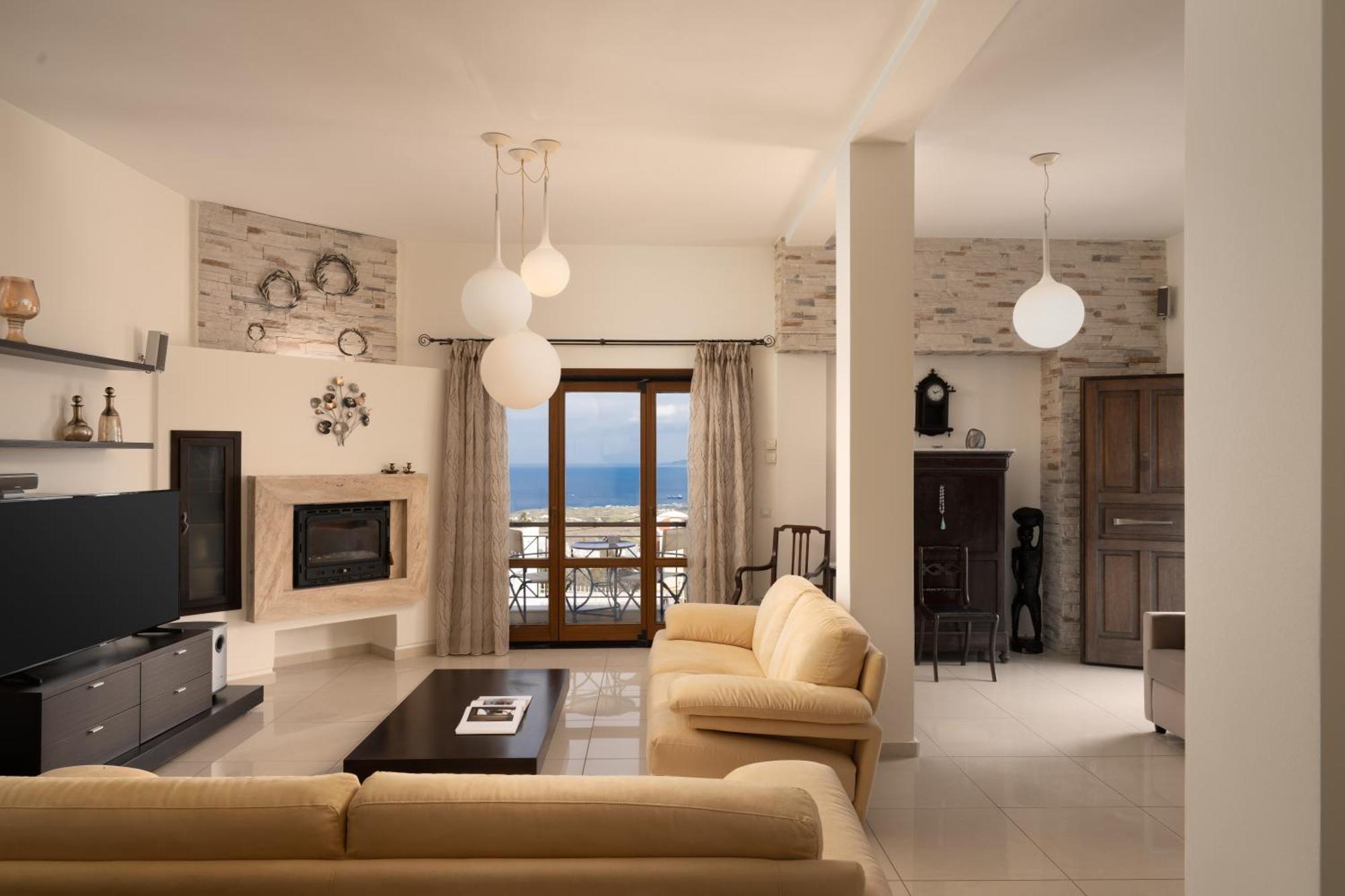 Central Seaview Heven Apartment In Fira  Eksteriør billede