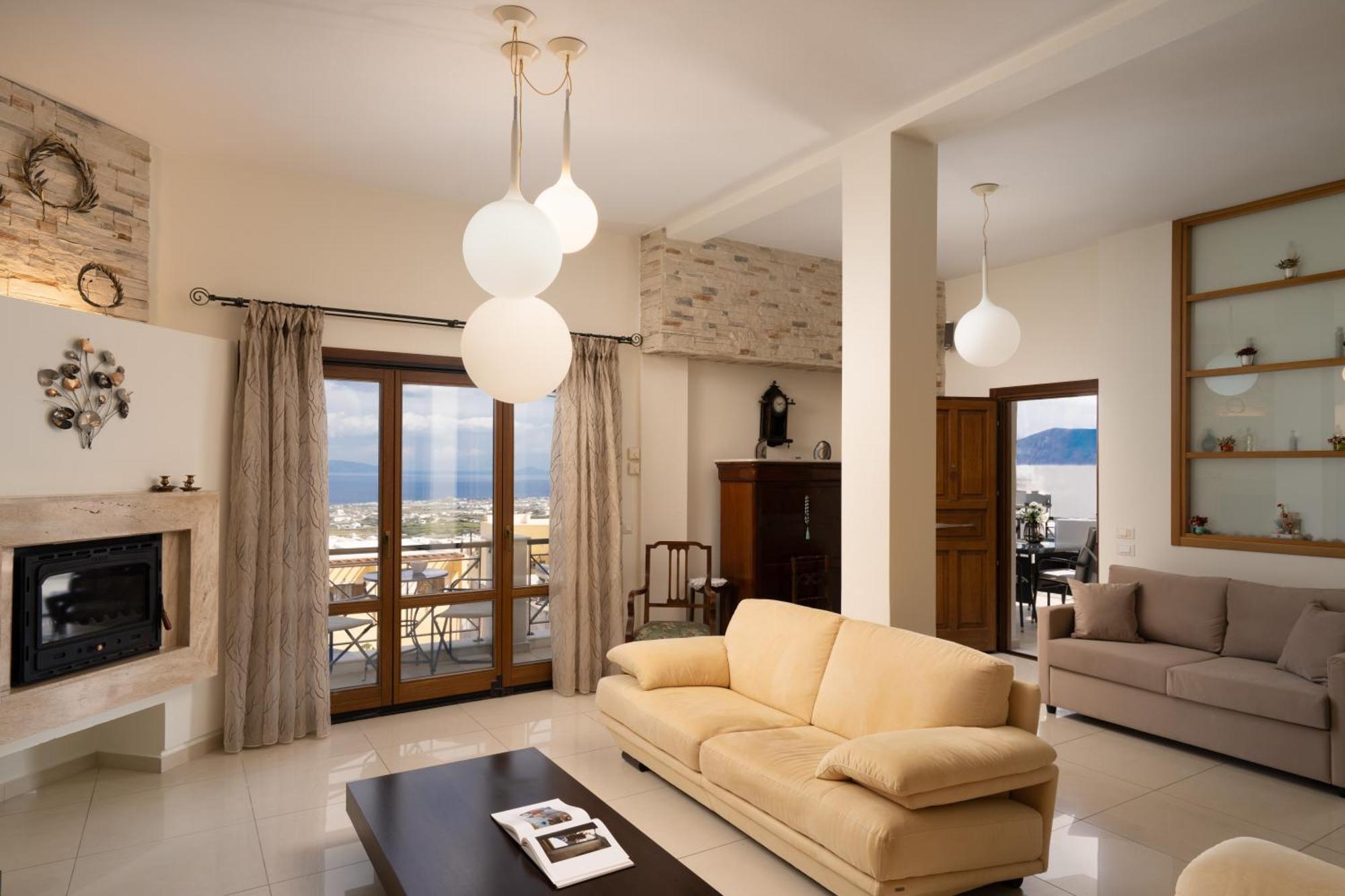 Central Seaview Heven Apartment In Fira  Eksteriør billede