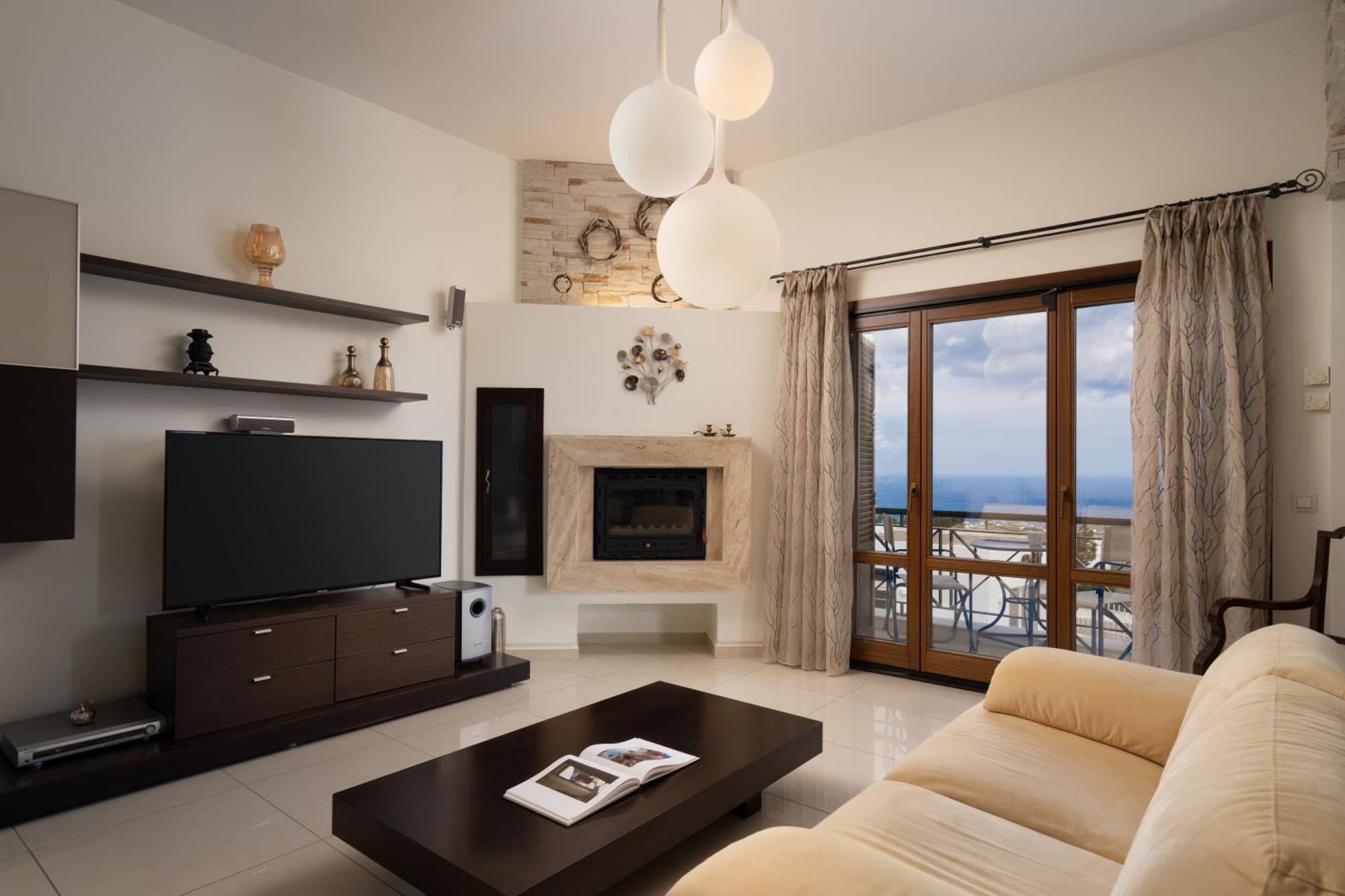Central Seaview Heven Apartment In Fira  Eksteriør billede